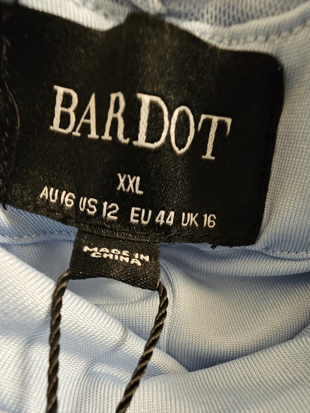Bardot Light Blue Maxi Dress with Red-Orange Floral Print - Picture 2 of 4